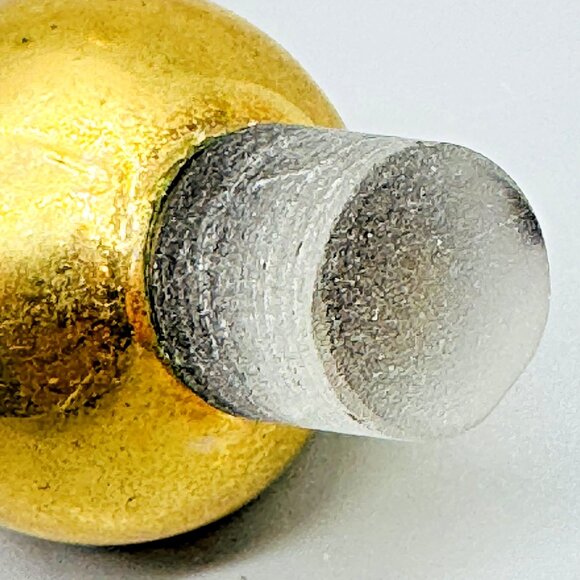 Antique Victorian Perfume Bottle Gold Accents Tear Drop Stopper 7 inch - Picture 6 of 10